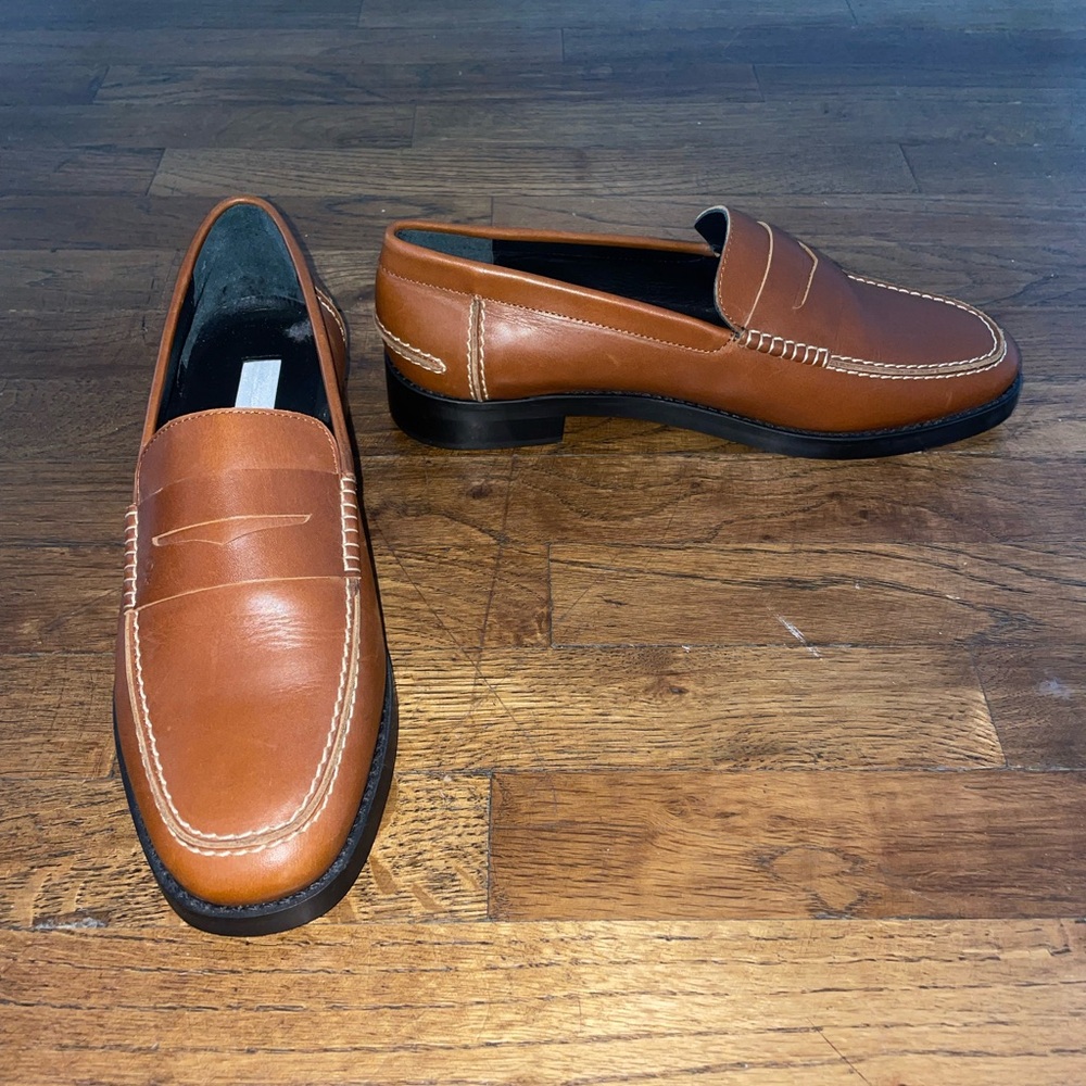 Suzanne Rae Tan Leather Loafers for Men